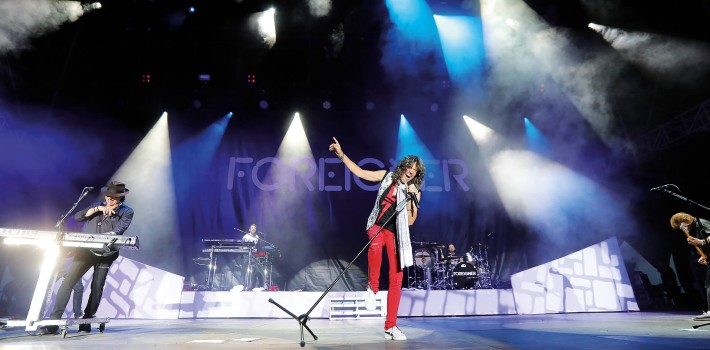 Rock legend Foreigner put everybody in the festival mood as the headline act at the 20th Würth Open Air event in Künzelsau. 