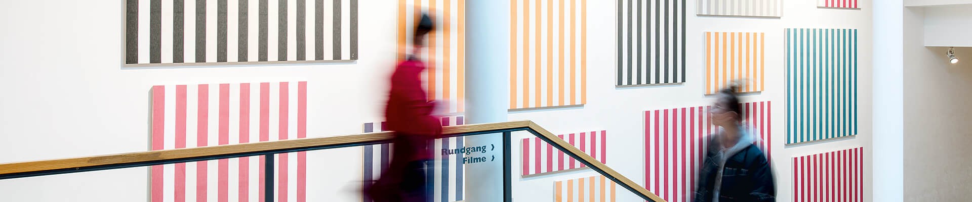 Highlight of the 2019 exhibition season: art from Paris - visiting Kunsthalle Würth, such as Daniel Buren’s Wall of Paintings, shown here. Around 200 masterpieces “From Henri Matisse to Louise Bourgeois”  won the hearts of more than 142,000 art connoisseurs.